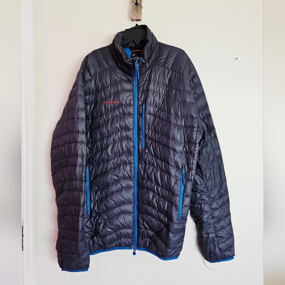 Mammut Jacket Mens Extra Large Blue Broad Down Puffer Lightweight XL